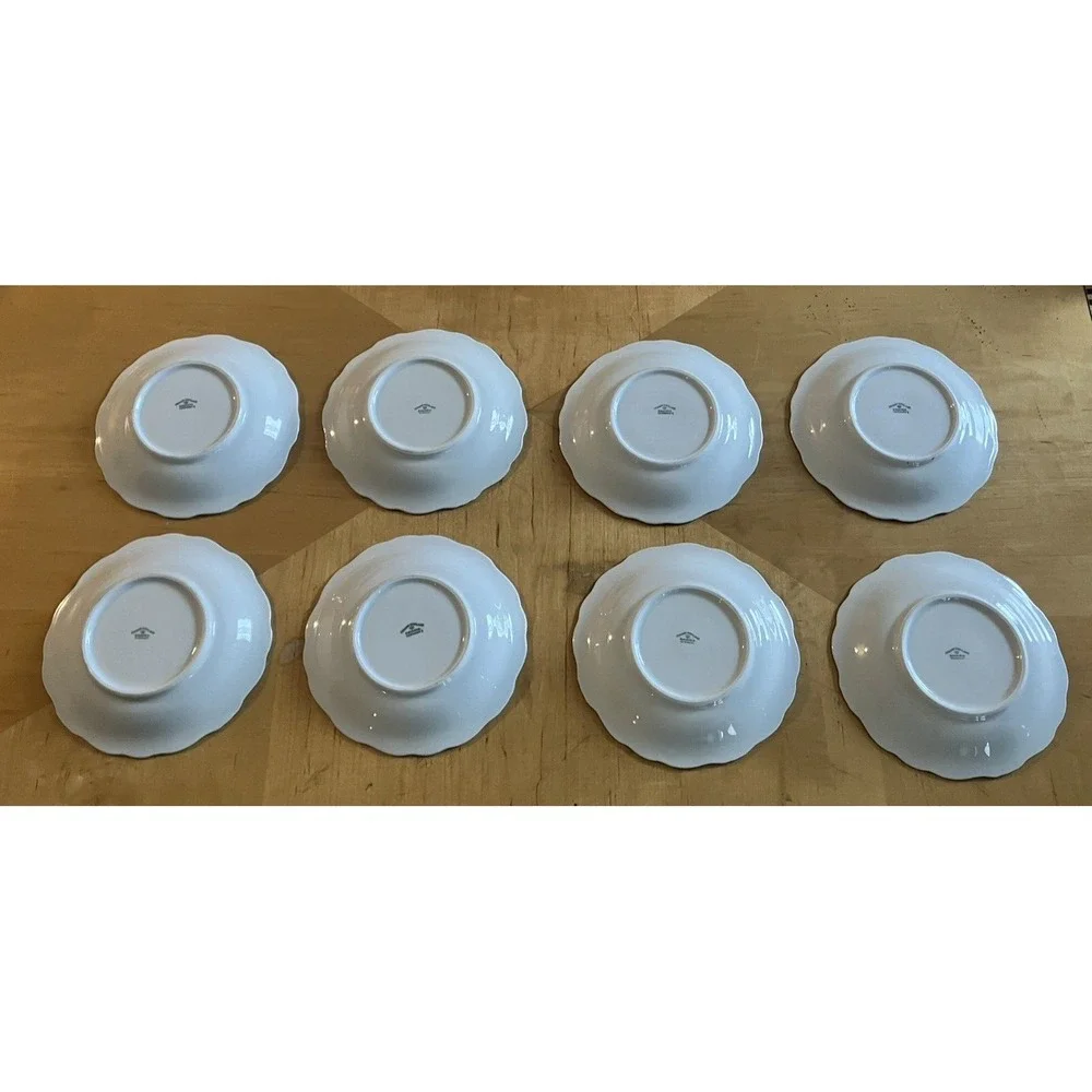 Set of (8) Vintage Johann Haviland Blue Garland 6